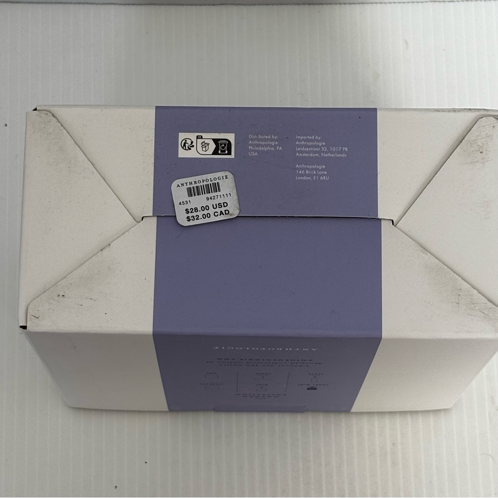 Anthropologie The Morgan Collection Lilac ShortWine Glasses Set of 2 New in Box - Picture 6 of 9
